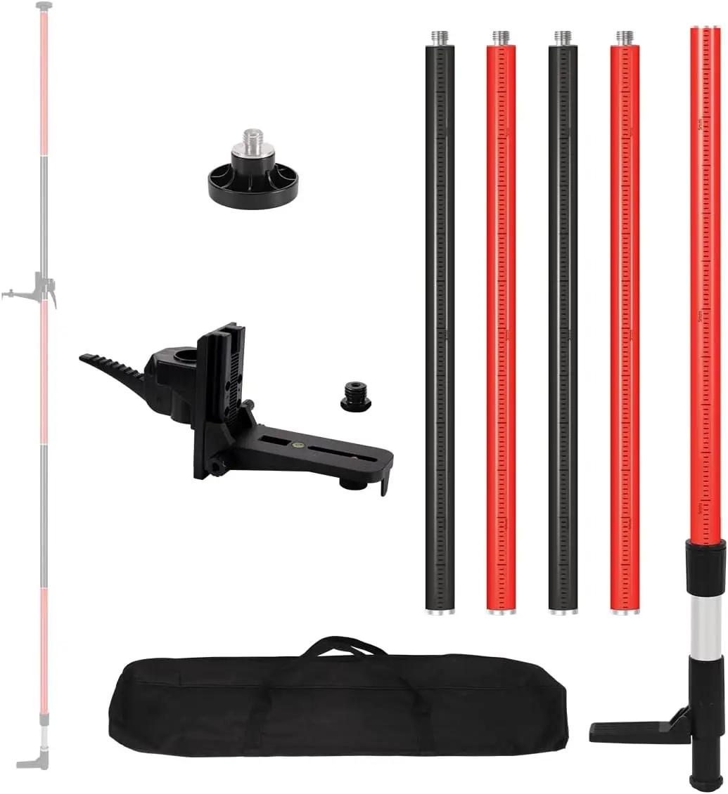 Telescoping Pole, Telescoping Support Pole With Extendable Mounting Pole For Lasers Level Of Rotary And Line Lasers