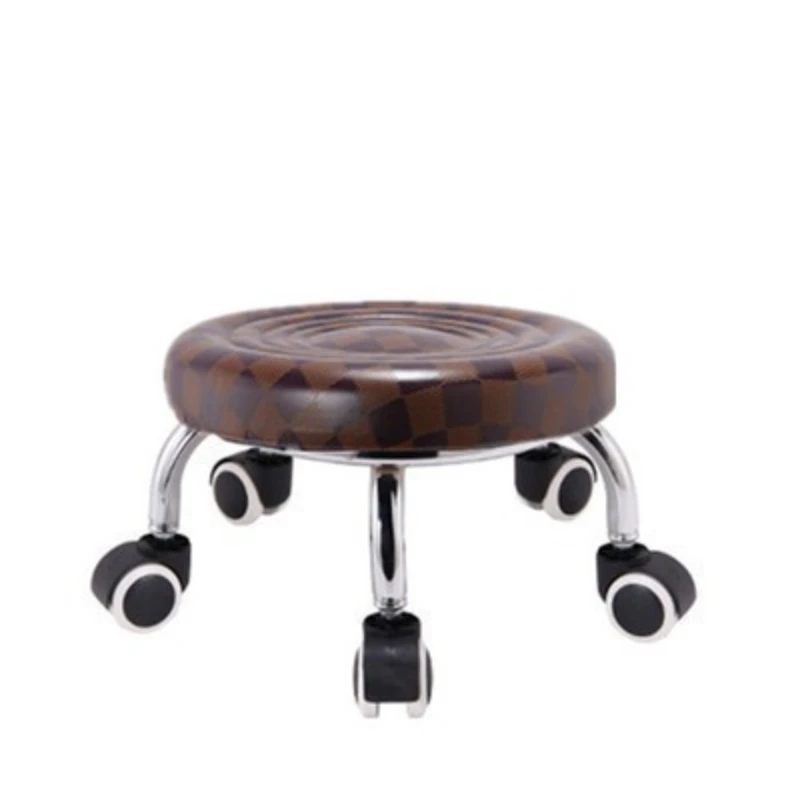 Mobile Walking Small Stool Floor Wiping Roller Foot Therapy and Foot Repair Shoe Changing Extendable Leisure Stools and Ottomans