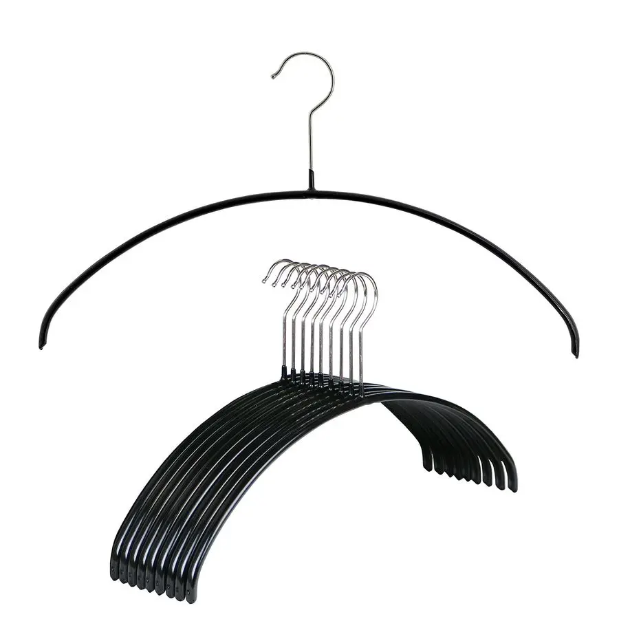 

by Reston Lloyd Euro Series NonSlip Space Saving Steel Clothes Hanger for Shirts, Dresses, Sweaters, Style 40 P, Set of 10, Blac