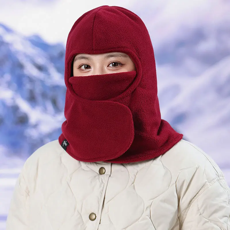Autumn/Winter New Arrival Windproof Cycling Ski Beanie with Fleece Lining Thickened Outdoor Windproof Warm Hat