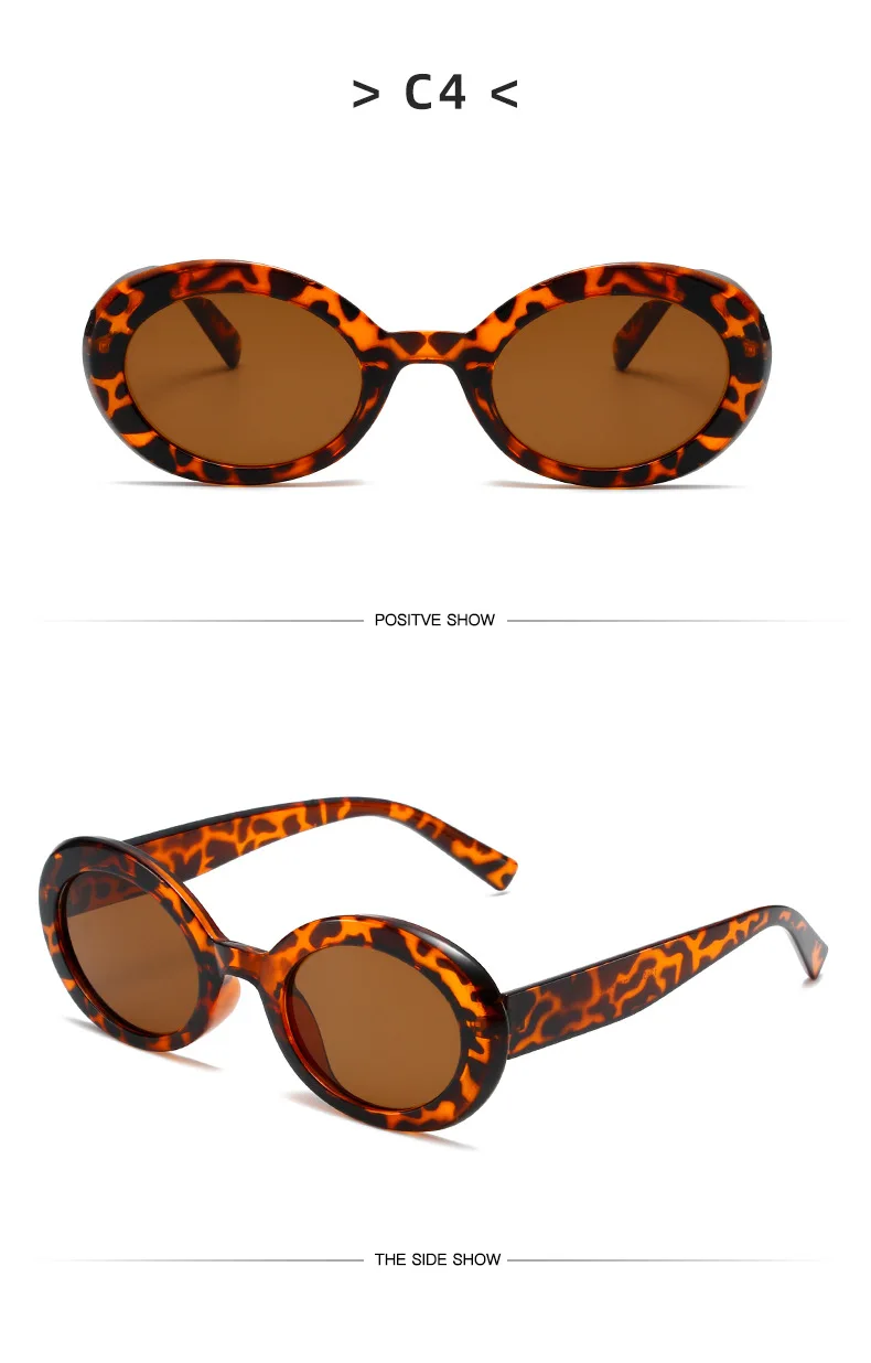 SO&EI Neue Ovale Gelee Farbe Frauen Sonnenbrille Mode Gelb Grün Shades UV400 Männer Trend Gradienten Sonnenbrille – Detail 10