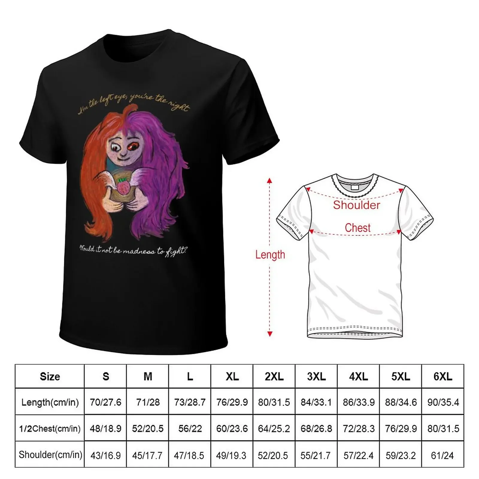 Left and Right Eye Celeste, Madeline & Badeline T-shirt cute tops graphics mens t shirts casual stylish