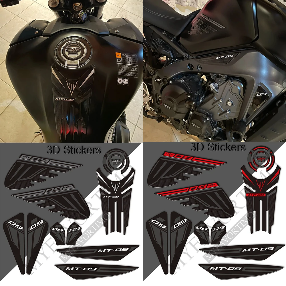 

Tank Pad Protector Stickers Decals For Yamaha MT09 MT FZ 09 SP MT-09 Motorcycle Wind Deflector Gas Fuel Oil Kit Knee 2021 2022