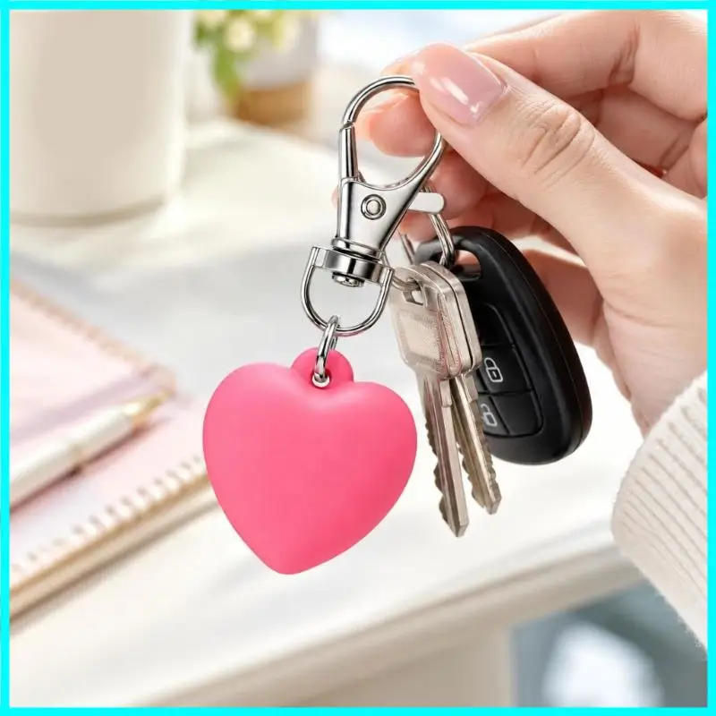 Y2K Colorful Acrylic Heart Keychain Plastics Love Ring For Women Girls Handbag Handmade Accessories Jewelry