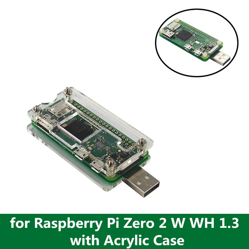 Raspberry Pi Zero USB Adapter USB BadUSB Addon Expansion Board dla Raspberry Pi Zero i Zero W WH 1.3 z akrylową obudową