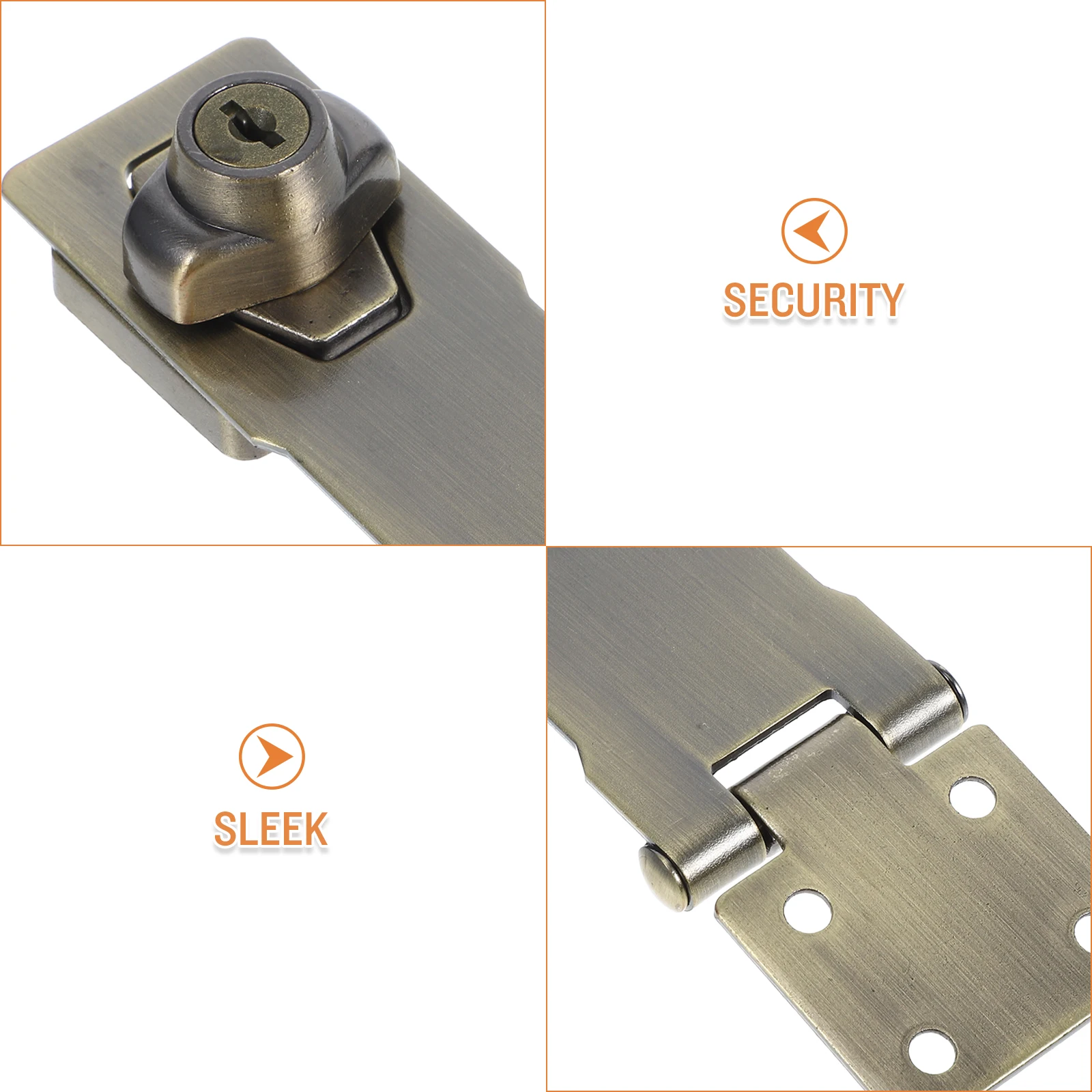 

Heavy Duty Cabinet Door Lock Stainless Steel Shed Hardware Hasp Latch for Drawers Filing Locks Security Buckle Screws