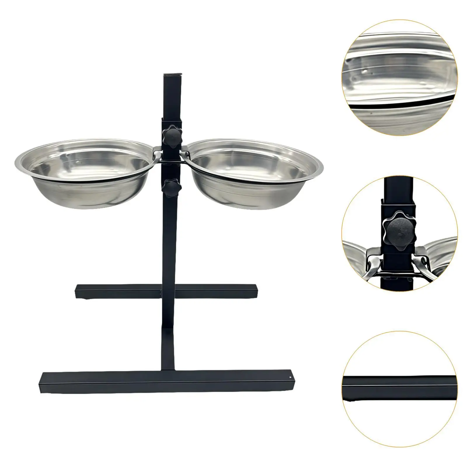 حامل وعاء مرتفع، محطة تغذية بارتفاع قابل للتعديل، حامل وعاء للقطط الداخلية #5