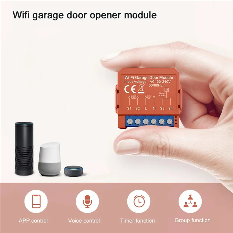 

Y23A-Tuya Smart Garage Door Opener Wifi Garage Door Module Timing Garage Flap Roller Shutter Door Smart Switch On-Off