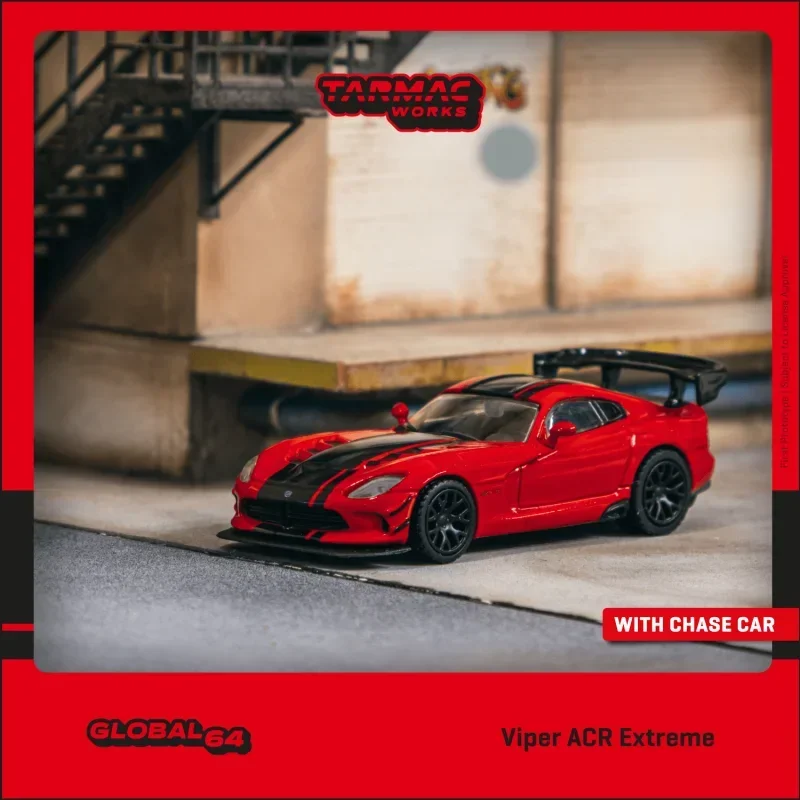 TW 1/64 Viper ACR Extreme Red Diecast Car Model Miniature Toys Tarmac Works Gift