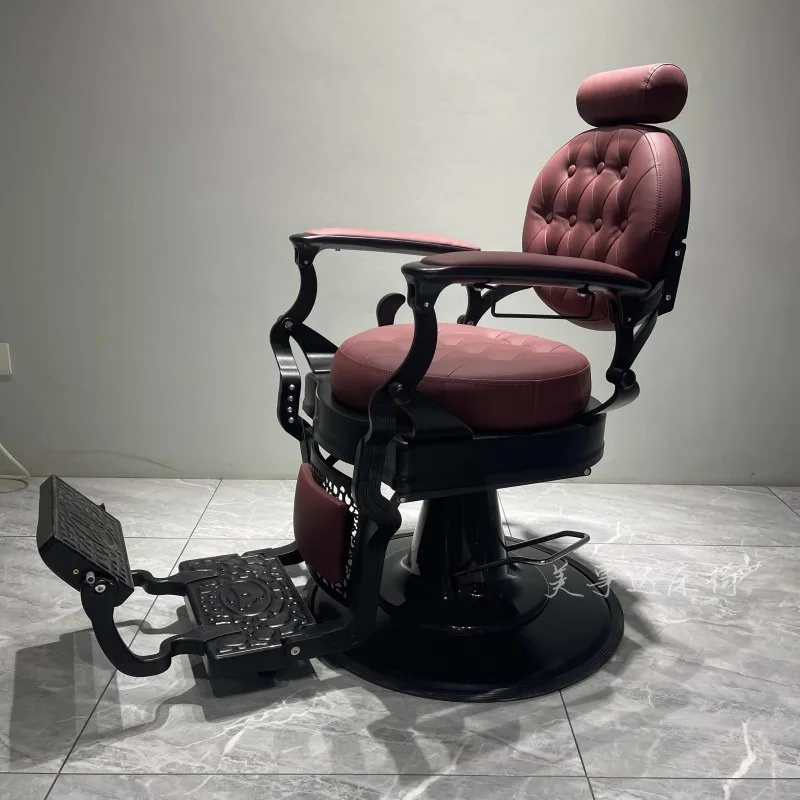 Hair salon men's hair cutting chair hair salon special health oil head down shaving and shaving class chair