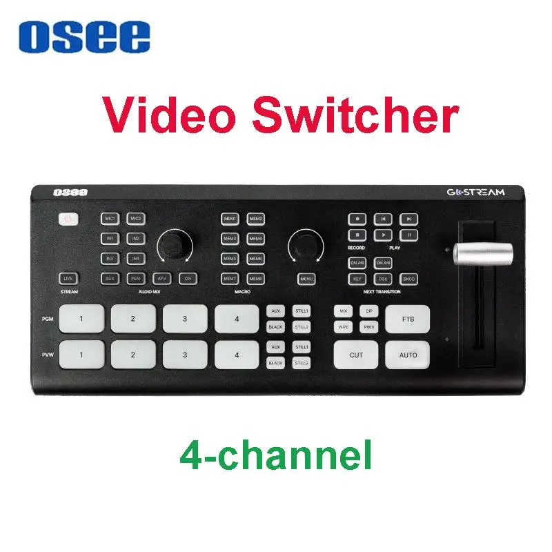 

OSEE GoStream Deck Video Switcher 4-Channel USB HDMI-Compatible for Live Streaming and Video Production Solution