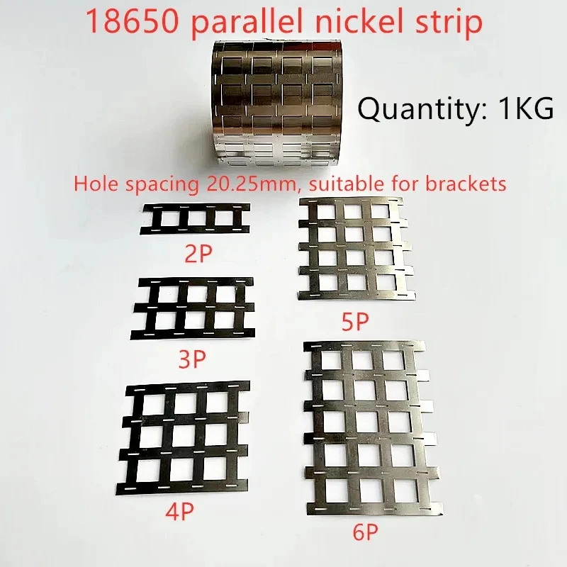 

1KG/roll 2P/3P/4P/5P/6P/7P18650 lithium battery nickel plated strip for spot welding DIY battery pack for 18650 batteries