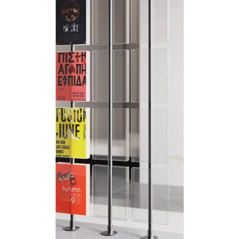 Acrylic fun interactive rotating two-sided display cultural photo wall partition can replace the inner page