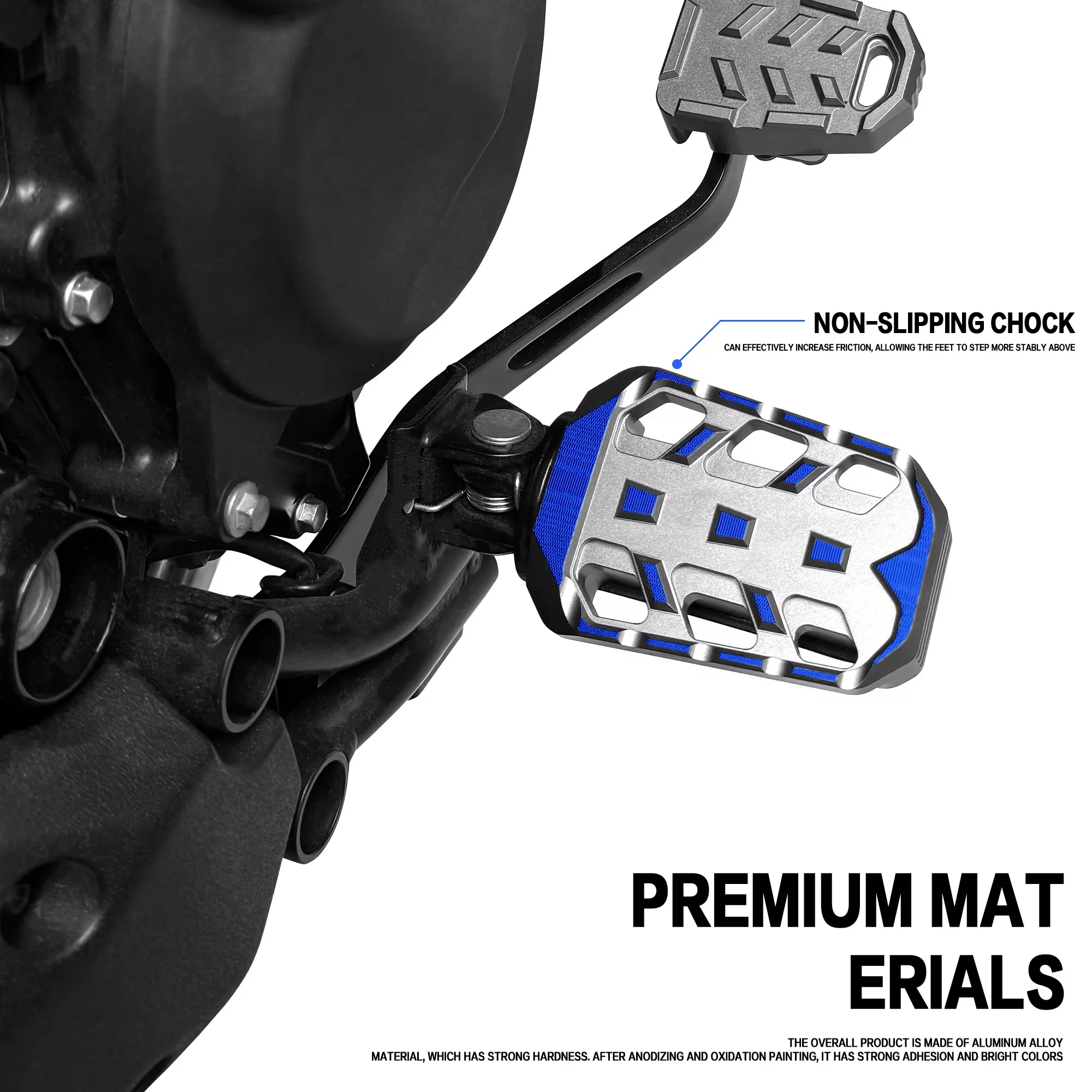 For Kawasaki Eliminator 500 2024 2025 Motorcycle Eliminator 500 Foot Pegs Aluminium Footrest Expandable Teeth Non-slip Pedal Kit