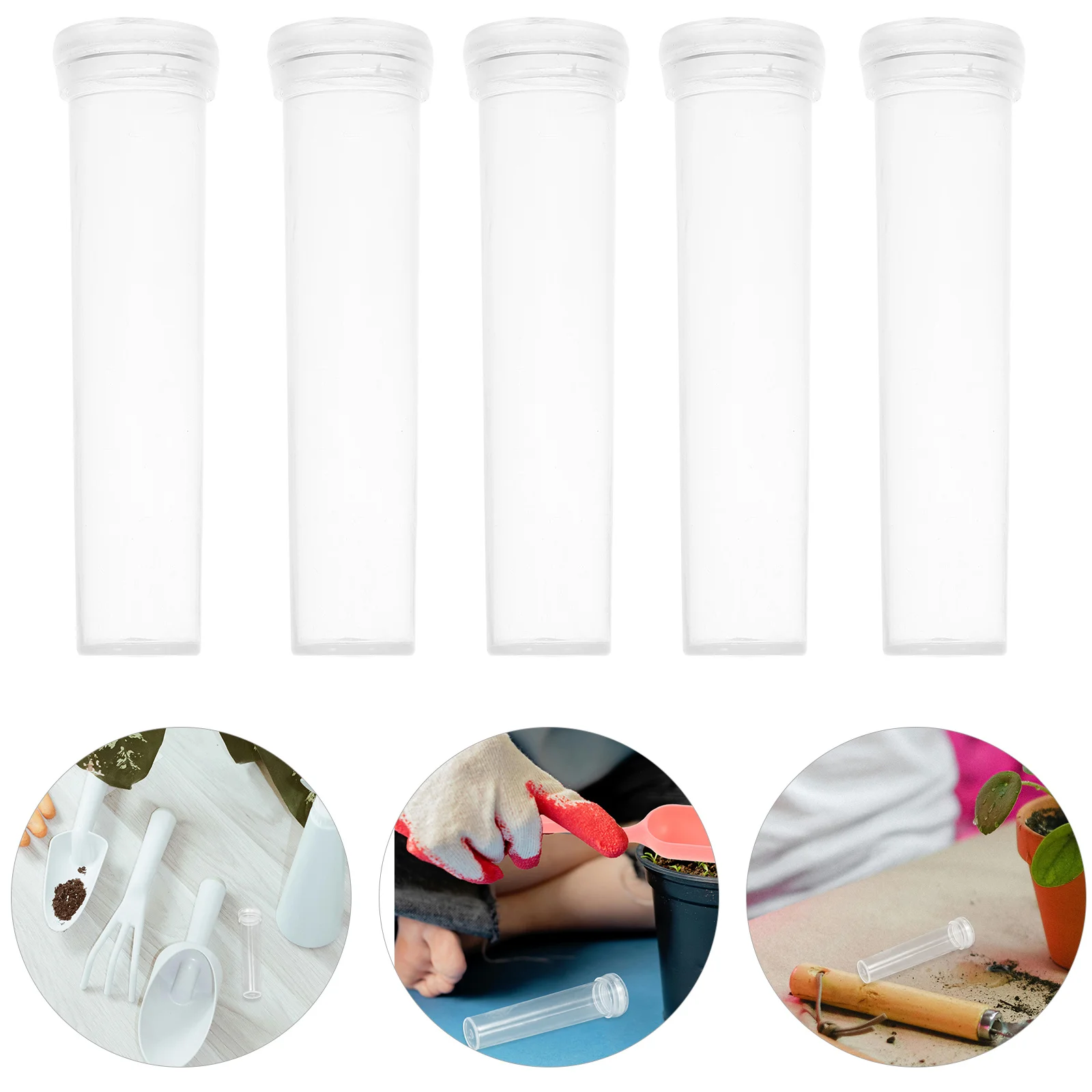 

100pcs Flower Water Tubes Clear Plastic Test Tubes For Branch Hydration Retention Floral Arrangement Holder Portable Freshness