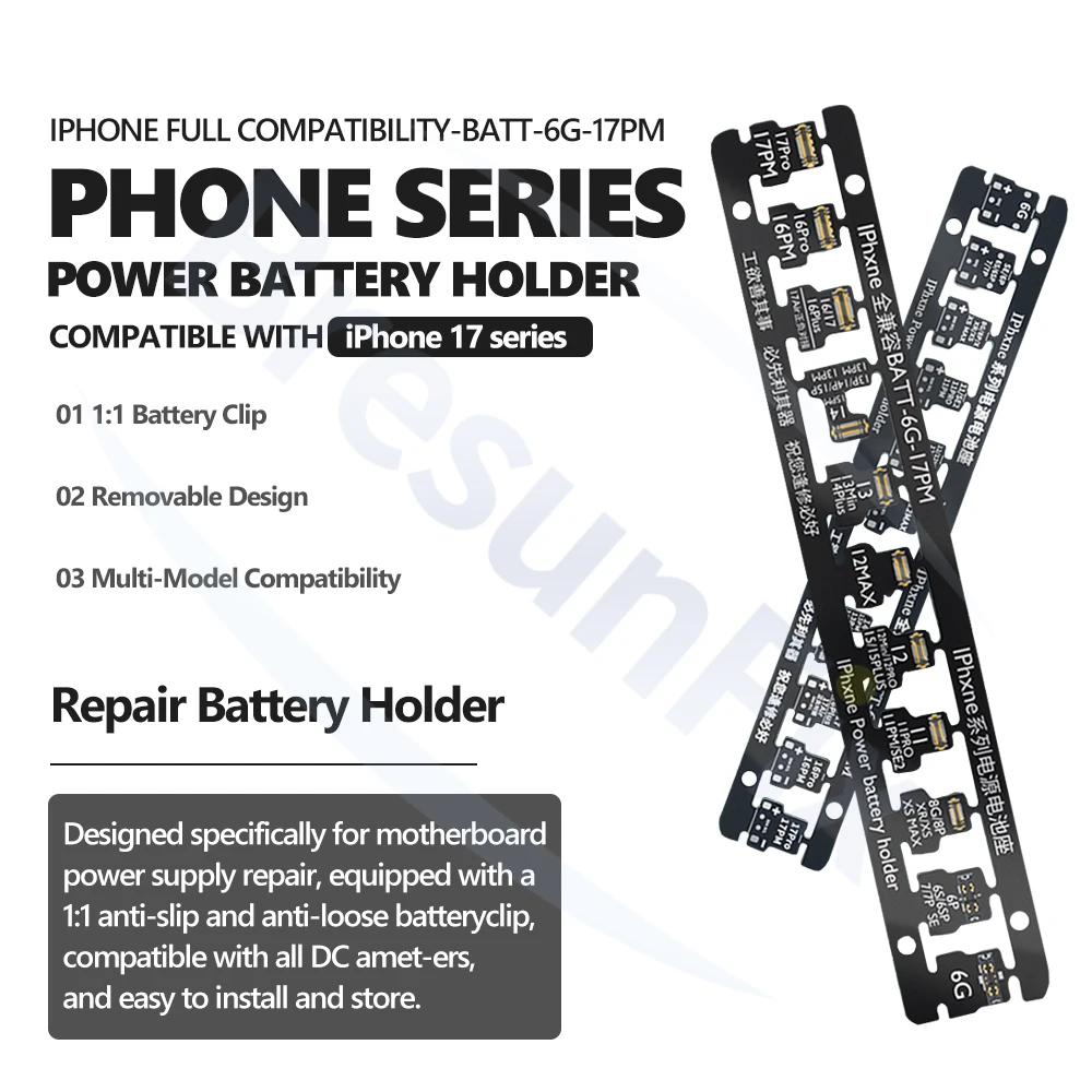 완롱 BATT FPC 플렉시블 파워 배터리 홀더는 아이폰 6G-17PM 수리용 파워 배터리 홀더 도구에 대해 DIY 납땜이 필요합니다.