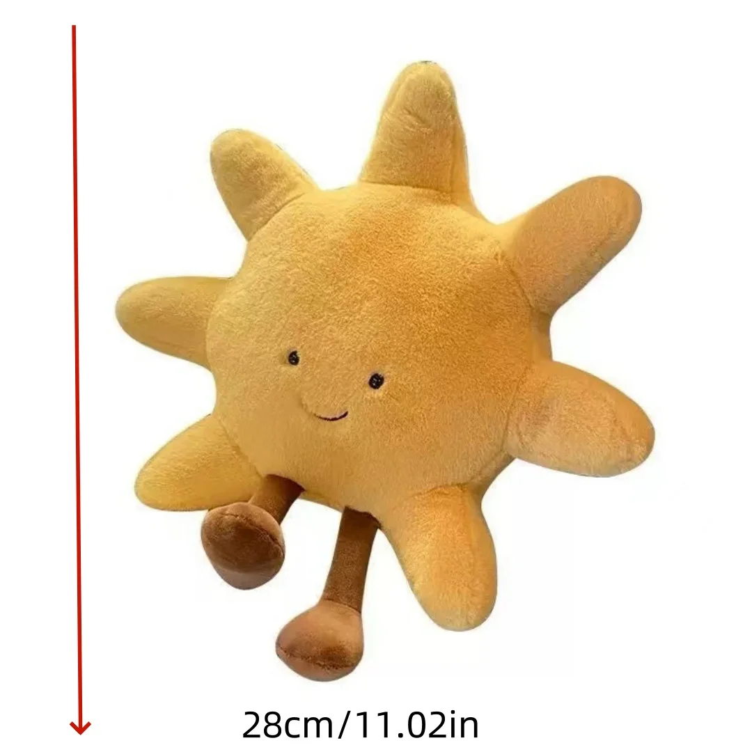 1pc 28cm/11.02in sorriso sol brinquedos de pelúcia bonito lance travesseiros sofá almofada bonecas decoração travesseiro bonecas presente