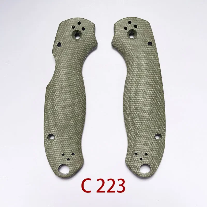 1pair Micarta Blade Handle Patch for Spyderco Paramilitary3 C223 Knife Folding Knife Patch Material DIY Accessories