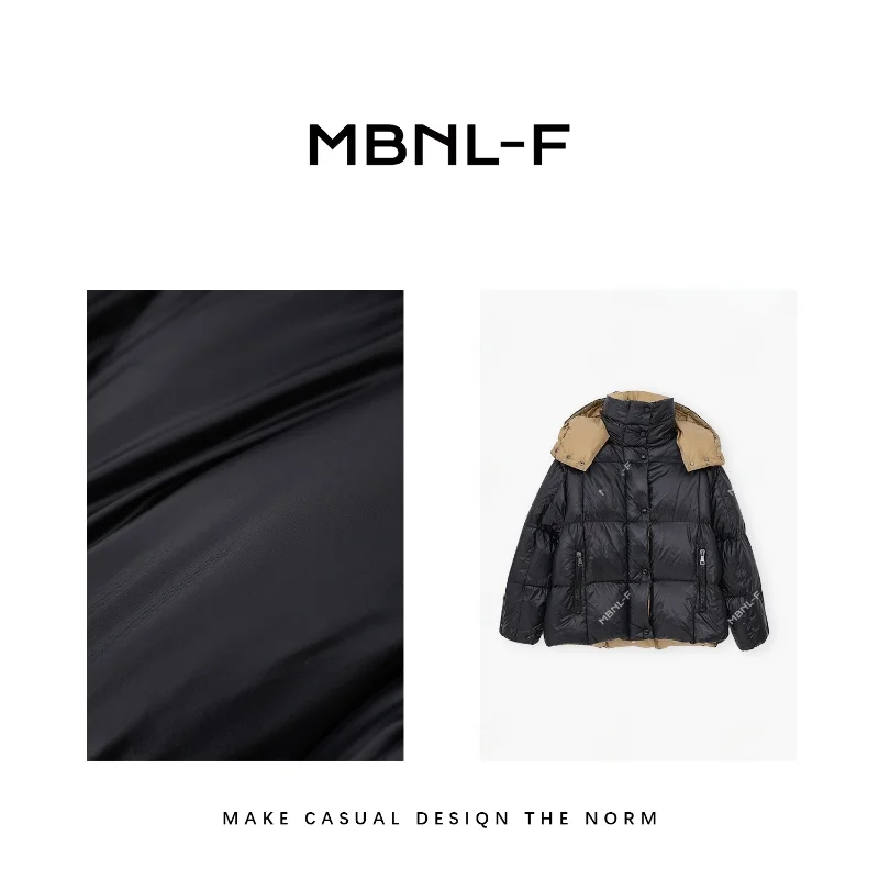 

MBNLF Bla Gold 2023FW New down Jaet Goose down Coat XMYR5775 Women's Faionable Warm Lightweight Padded Coat