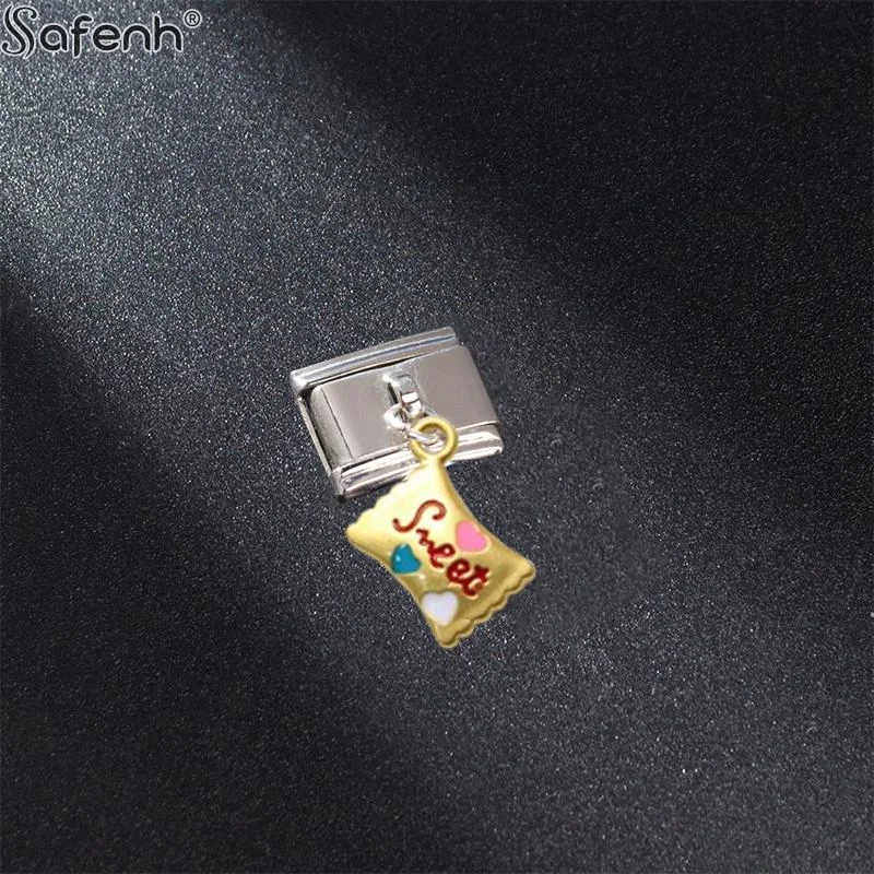 1 قطعة البلاستيك/الراتنج DIY صنع الخرز موضة الحلوى هريرة القوس الإيطالية سحر الروابط ل 9 مللي متر سوار الفولاذ المقاوم للصدأ مجوهرات #2