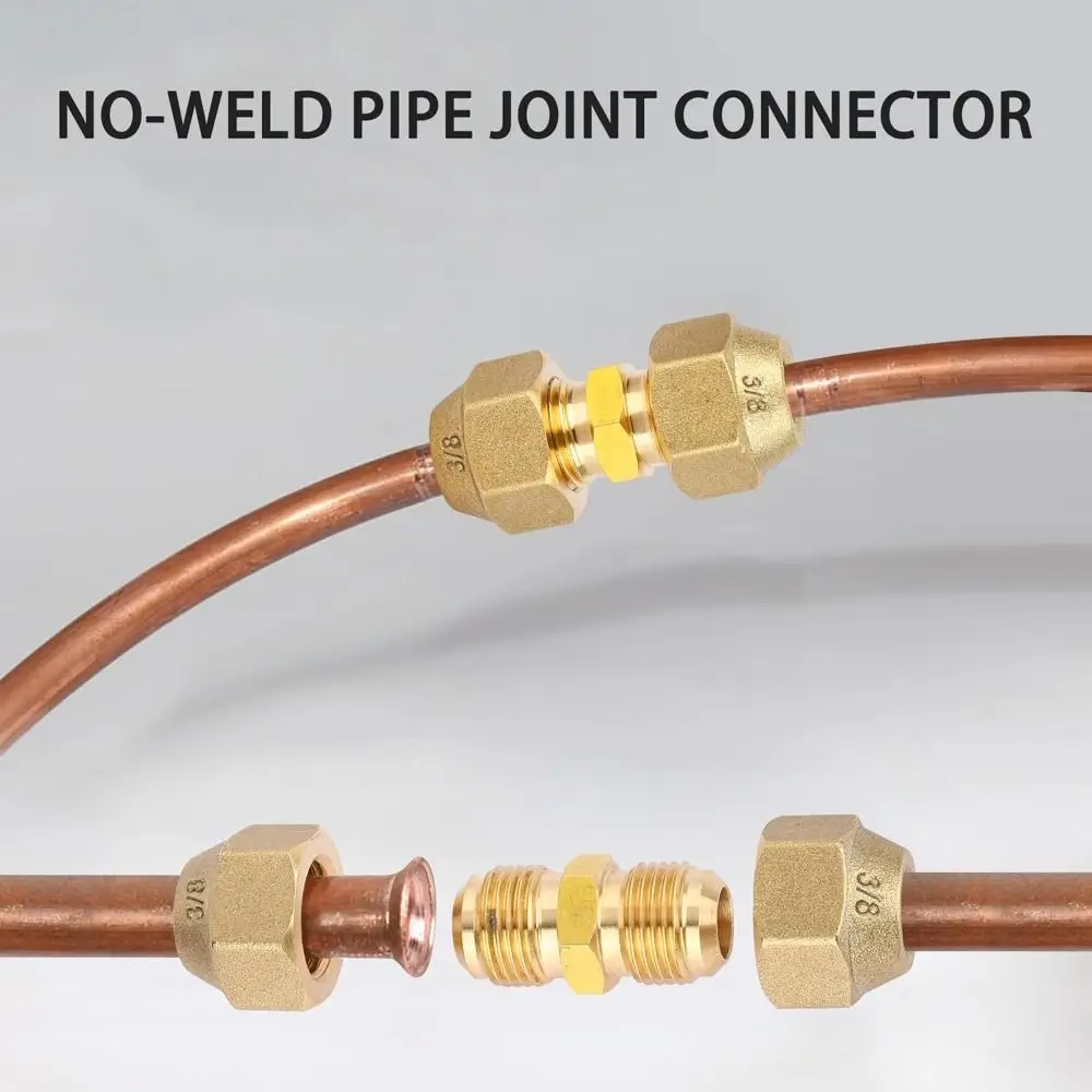 

Прямой удлинительный соединитель для труб 1/2" 1/4" 3/8" с развальцованными гайками, адаптеры для соединения труб, фитинги для развальцовки