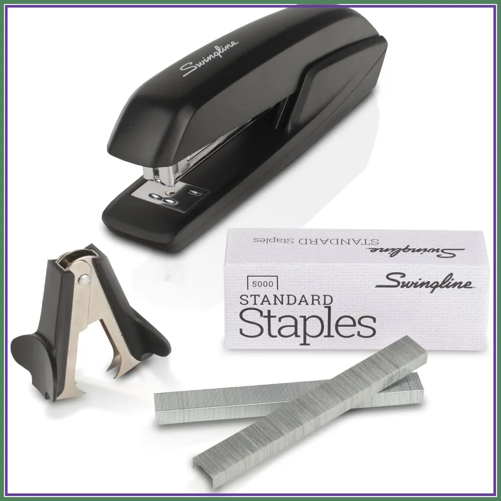 

Stapler Value Pack with 5000 Staples & Remover, 20-Sheet Capacity, Jam-Free, Black