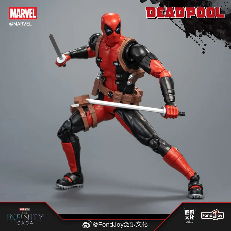 New Original Fondjoy Deadpool Figure Comic Deadpool Action Figure Detective Comics 1/12 ABS Model Kit Joint Movable Kid Toy Gift