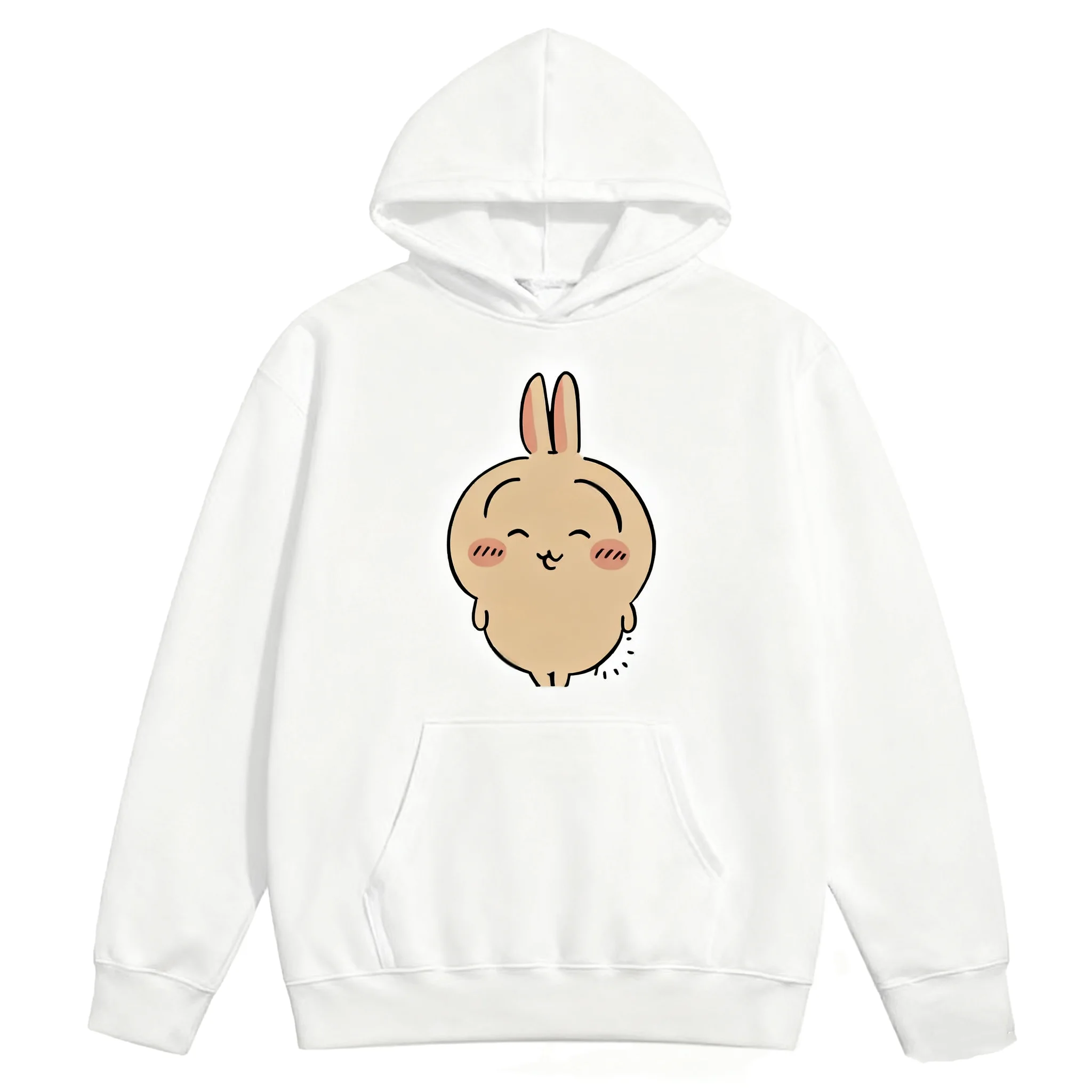 Мужские и женские модные рубашки с капюшоном с принтом Chiikawa для осеннего и зимнего отдыха на свежем воздухе, классические и забавные пуловеры