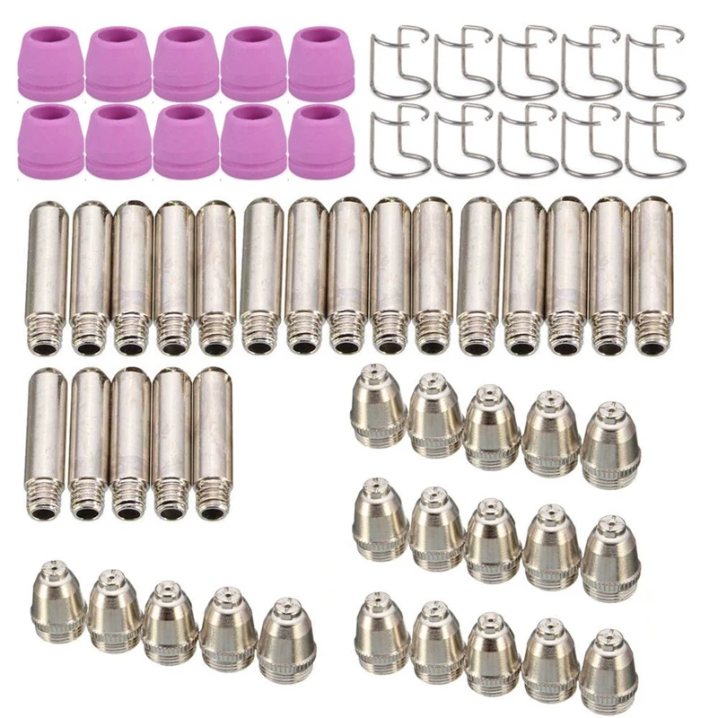 

60Pcs Plasma Cutter Consumables Torch Electrode Tip Nozzle Kit WSD60 WSD60P AG60