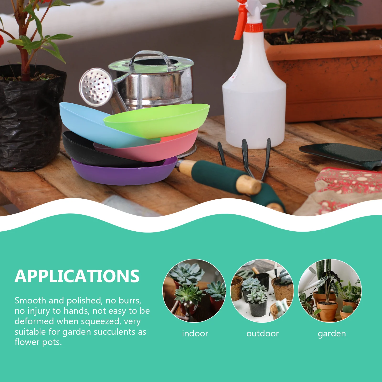 

25Pcs Plastic Flowerpot Bases Drip Trays Lightweight Durable Plant Pot Saucer Easy Clean Indoor Outdoor Gardening Water