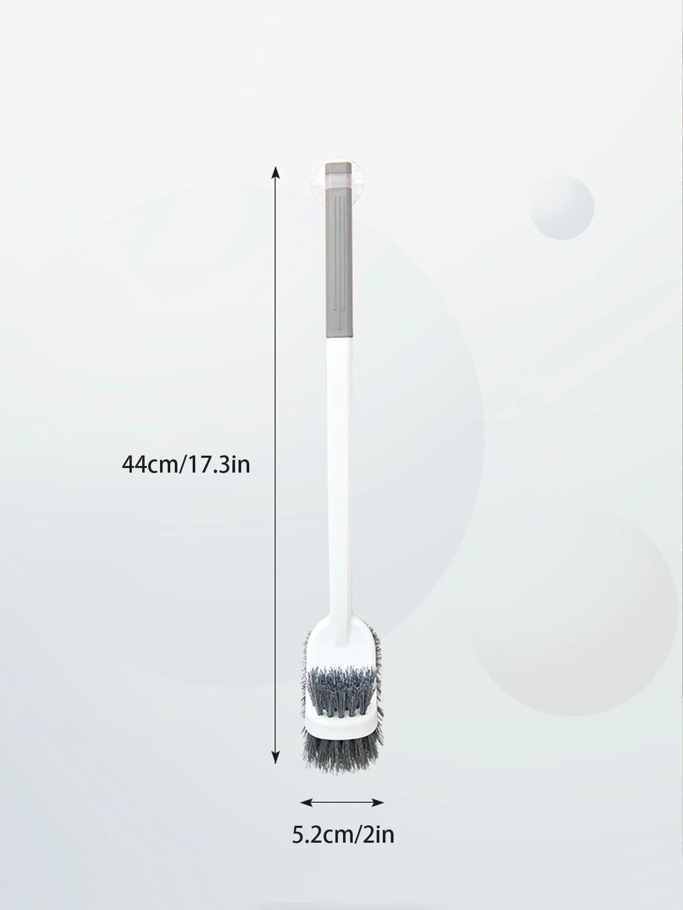 Long Handled Toilet Brush Suction Cup Type Hole Free Wall Mounted Double-Sided Elbow No Dead Corners Cleaning Squatting Sink