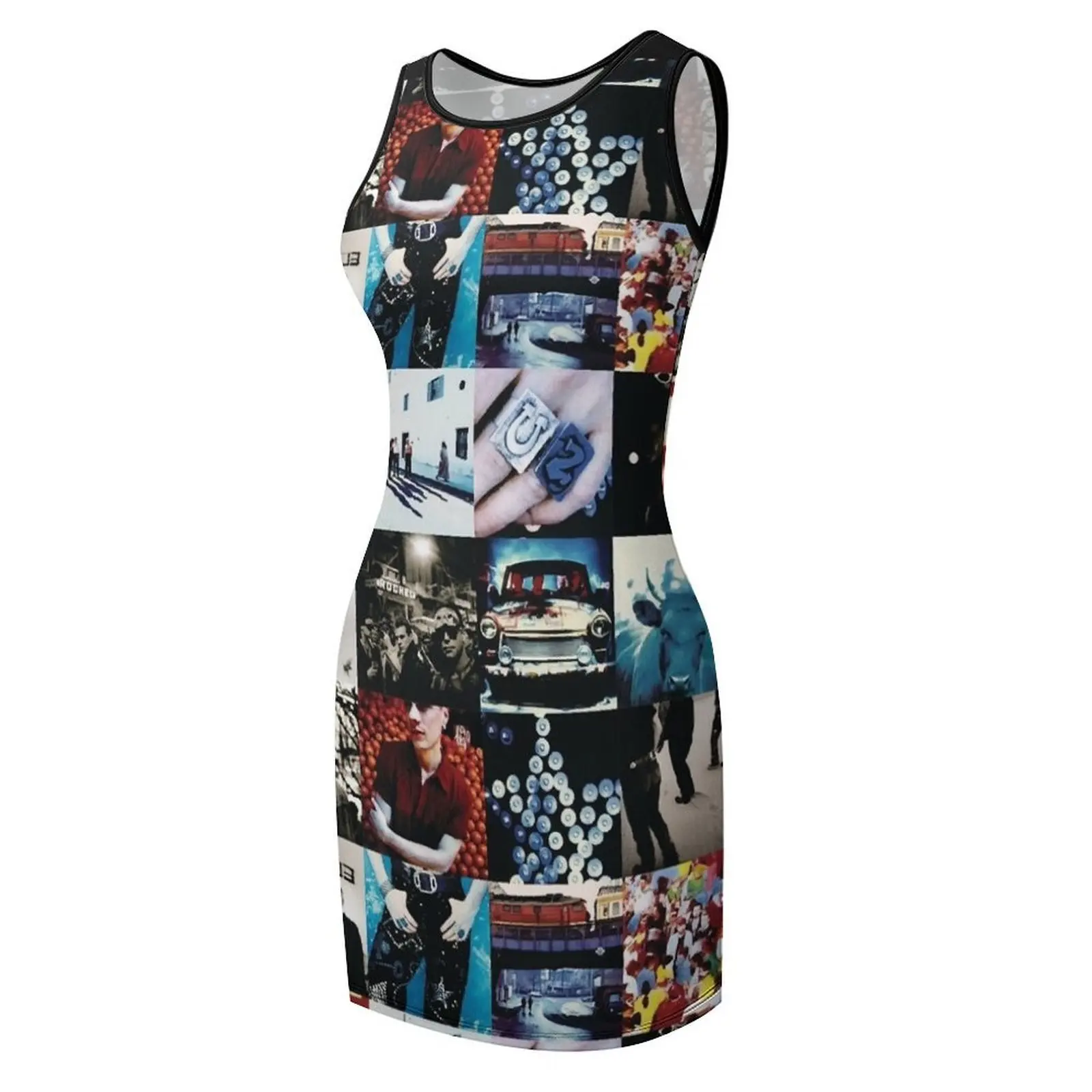 ベベ アクチュン (HD) グラフィック Tシャツ ノースリーブ サンドレス エステティック服 ドレス 女性用ドレス 女性用サマードレス 2025年 女性ファッション