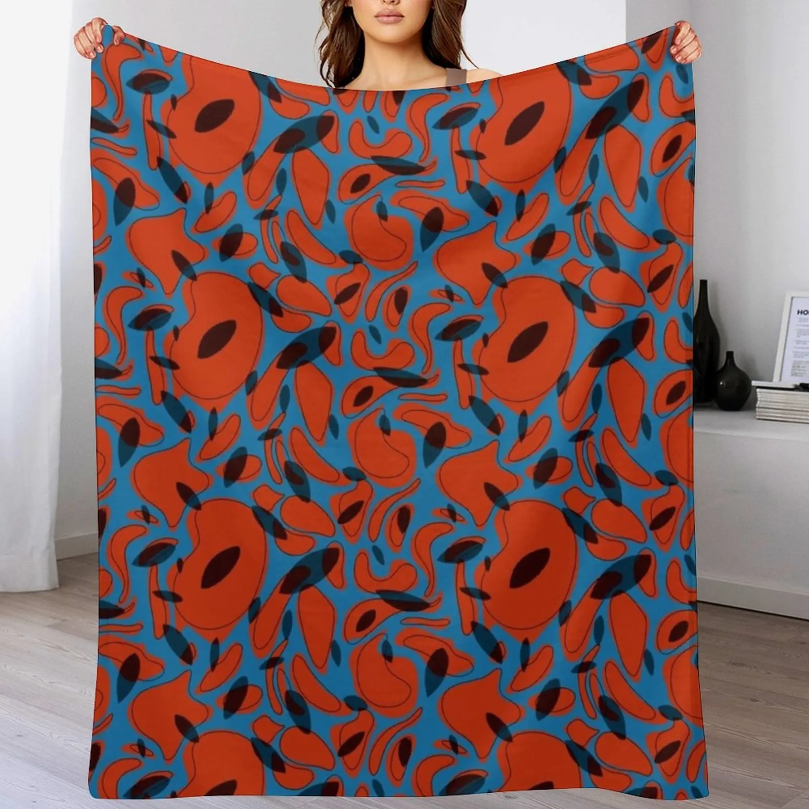 

Retro Throw Blanket Flannel Fabric Camping Blankets