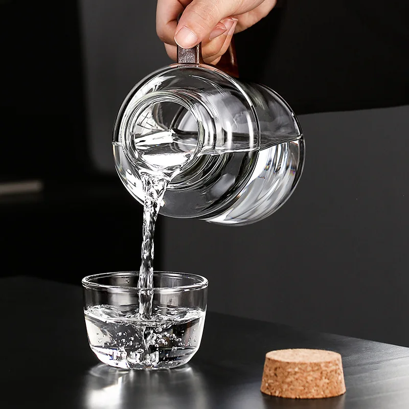 Japanese-Style One-Person Drinking Cold Water Bottle Glass Cold Water Pot Cool Water Pot Cold Dripper Suit Glass Teapot