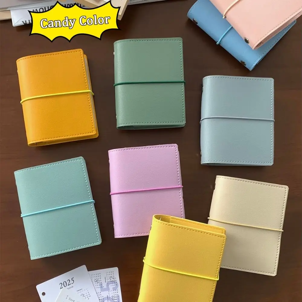 

Simple M5 Loose Leaf Notebook PU Leather Blank Page Mini Pocket Notebook Schedule Diary DIY Binder Notebook Student