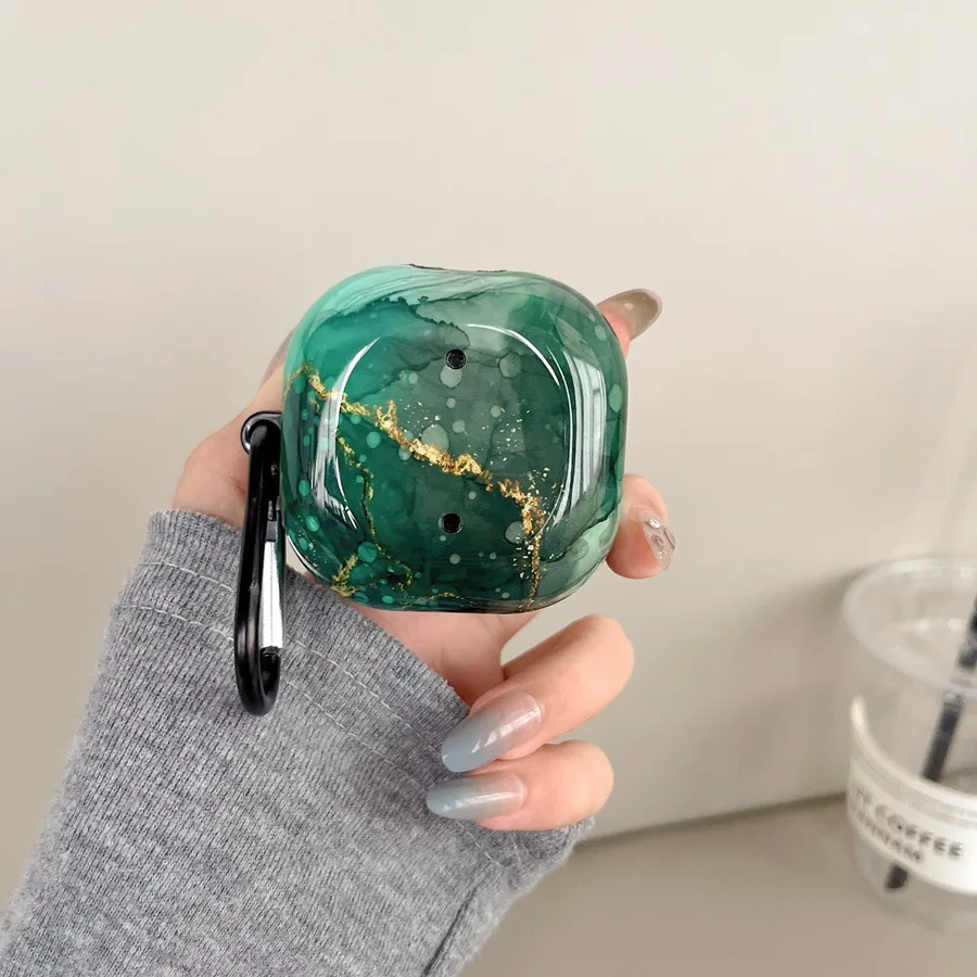 เคสสำหรับ Samsung Galaxy Buds2 Pro/ Buds live/buds Pro เคสลายหินอ่อนดอกไม้สุดหรูฝาครอบหูฟังซิลิโคนสำหรับ Galaxy 2pro