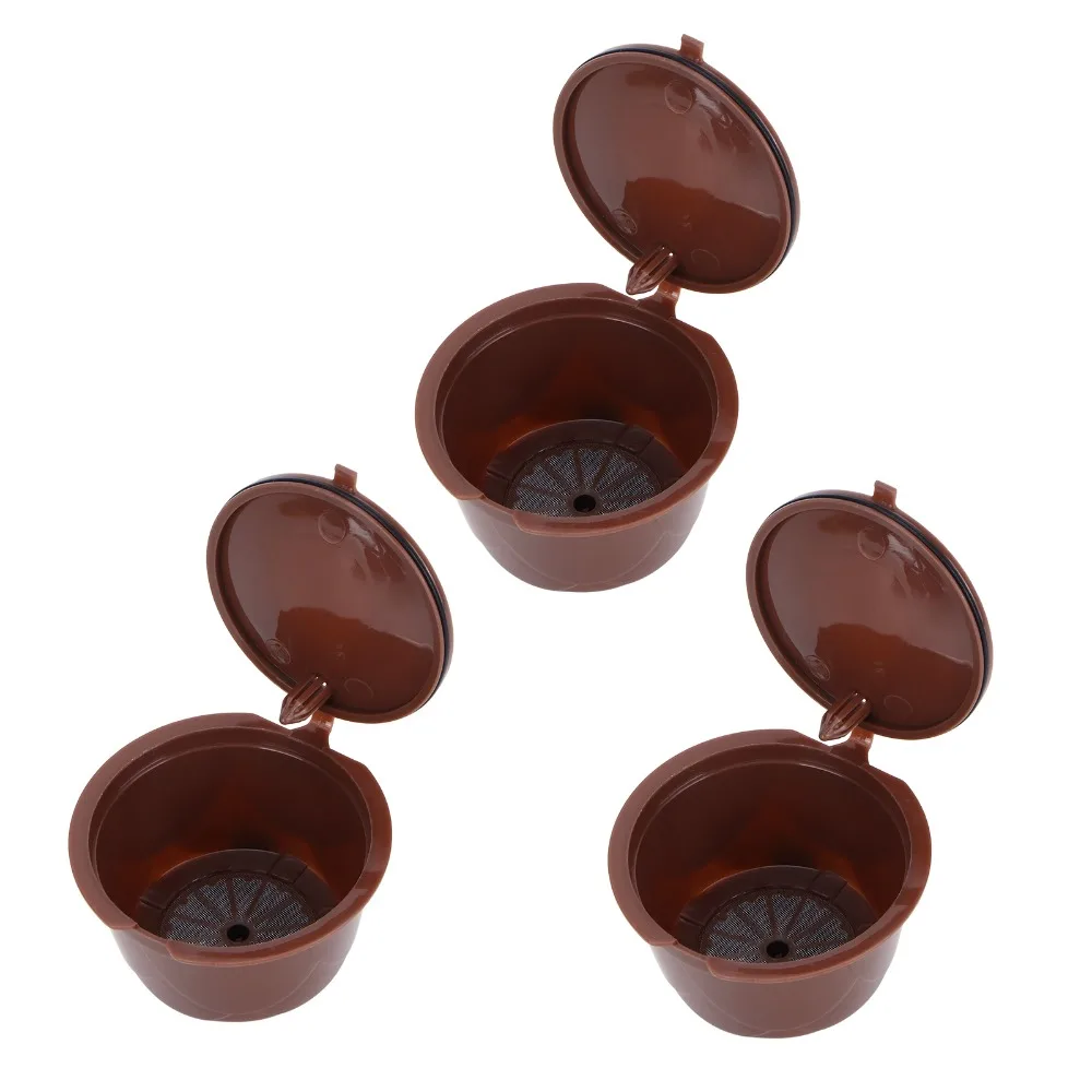 Food-Grade Material Reusable Coffee Capsules Refillable Structure With Spoon And Brush Refillable Coffee Filter Pods
