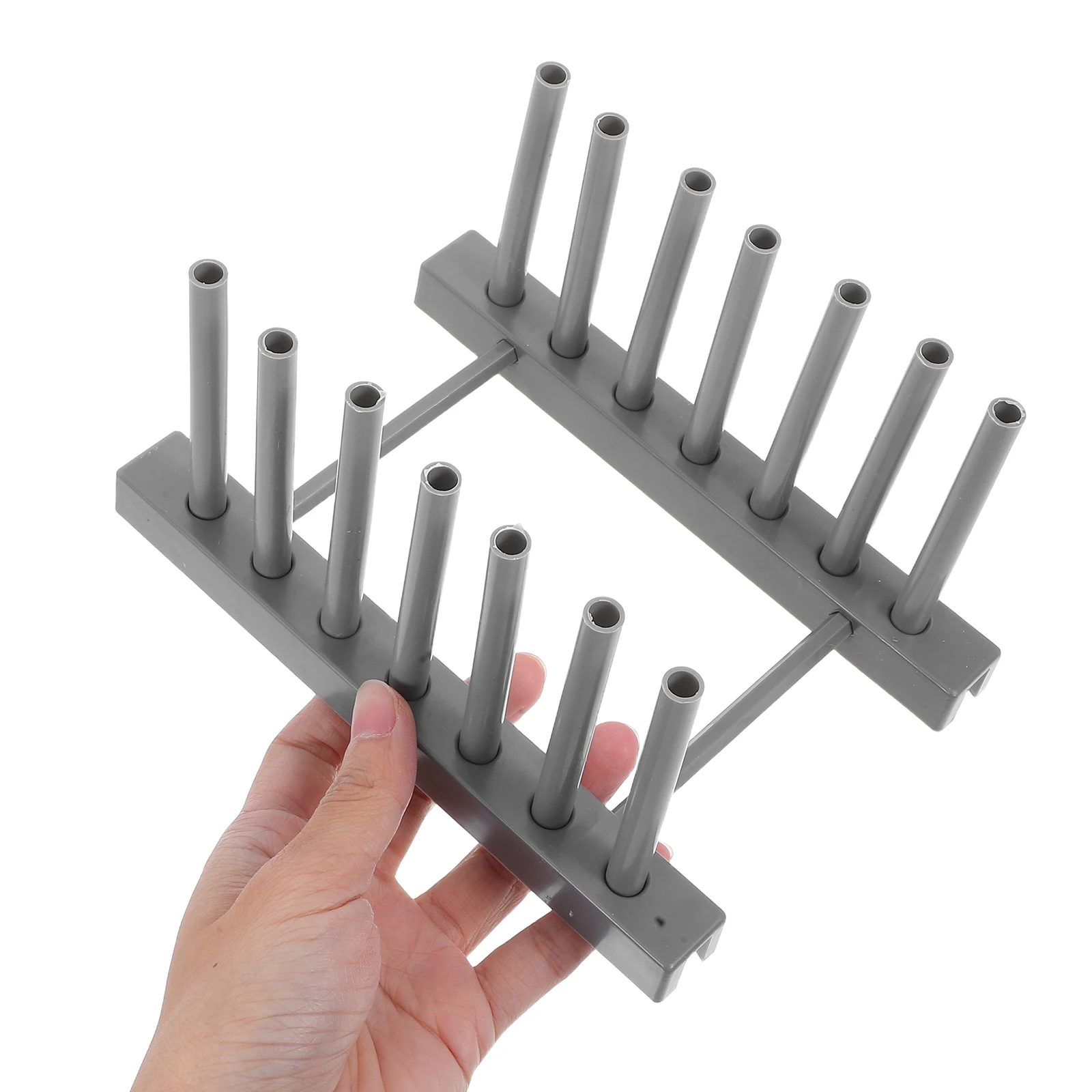 

Dish Drying Rack White Plastic Space Saving Drainer For Kitchen Storage Pot Cover Holder Bowl Shelf Organzier