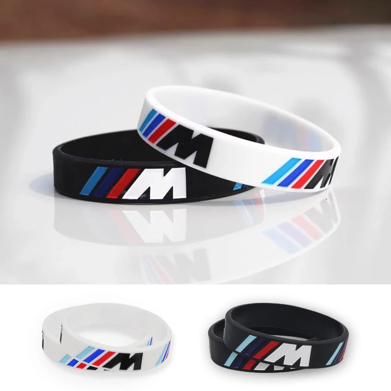 Silicone Wristband Flexible Sports Bracelet Decoration For BMW M Power M3 M4 M5 X1 X3 X5 G30 G20 F30 F20 F10 F48 G01 G02 G05 G32