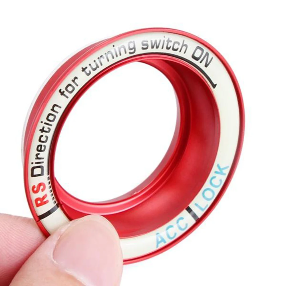 

Cars Ignition Cover Luminous Ring Decal Sticker Decorative Stickers Red Key Hole