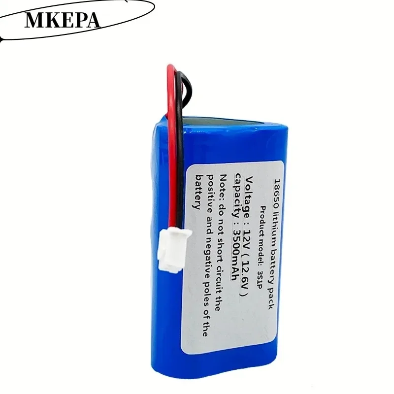 12V 3A 18650 lithium battery pack 3S1P 3500mAh.built-in BMSBluetooth speaker、flashlight、GPS、fascia gun rechargeable battery.