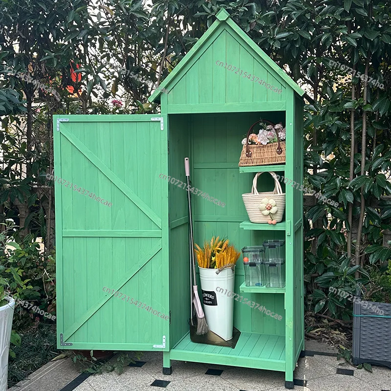 Outdoor cabinet waterproof sunscreen courtyard balcony locker outdoor garden large tool cabinet storage locker simple