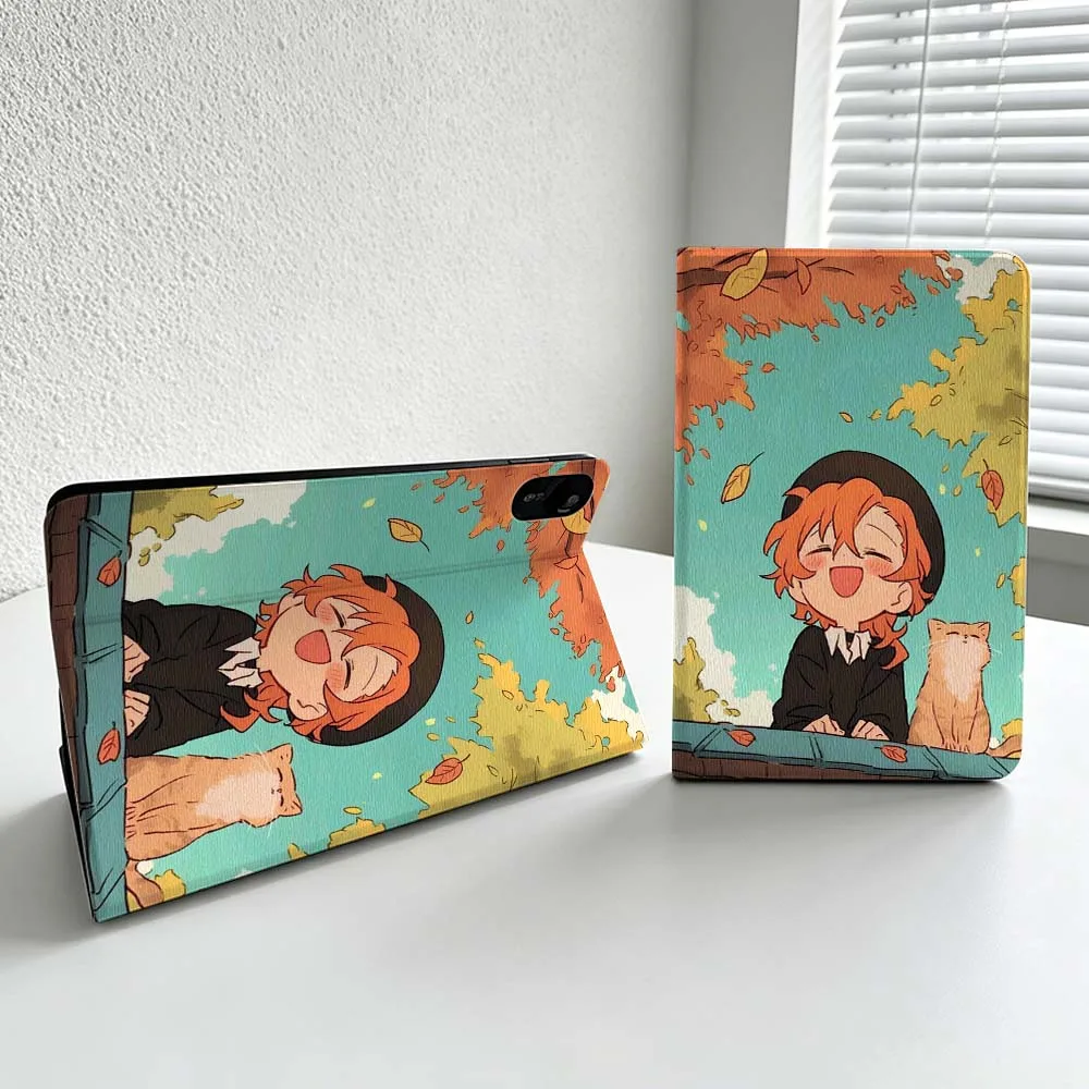 Fun B-Bungo Stray Dogs Anime Cover For Xiaomi Redmi Mi Pad 8 7 6 5 4 2 SE K Pro Max Ultra Poco Pad Soft Inch Tablet Case