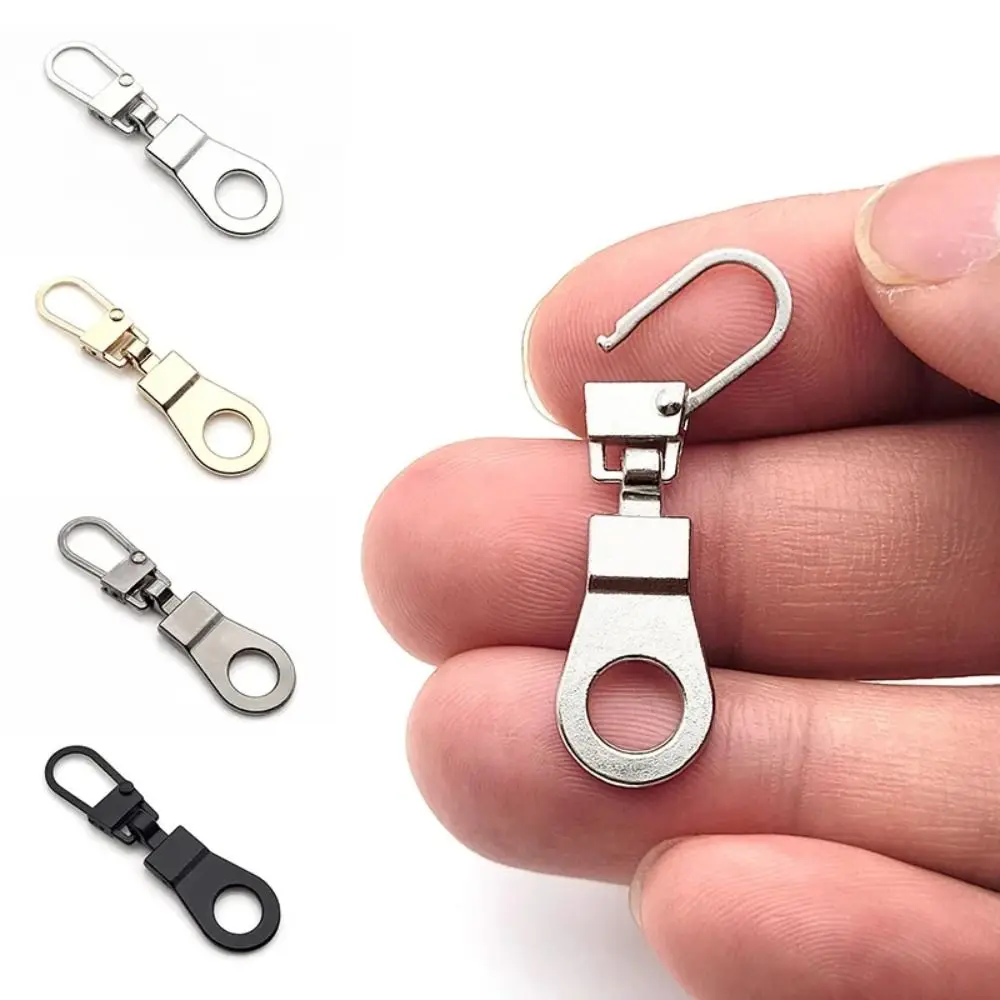5PCS Replacement Metal Zip DIY Sewing Detachable Replacement Tab Zipper Zipper Sliders Head Backpacks Purses Repair