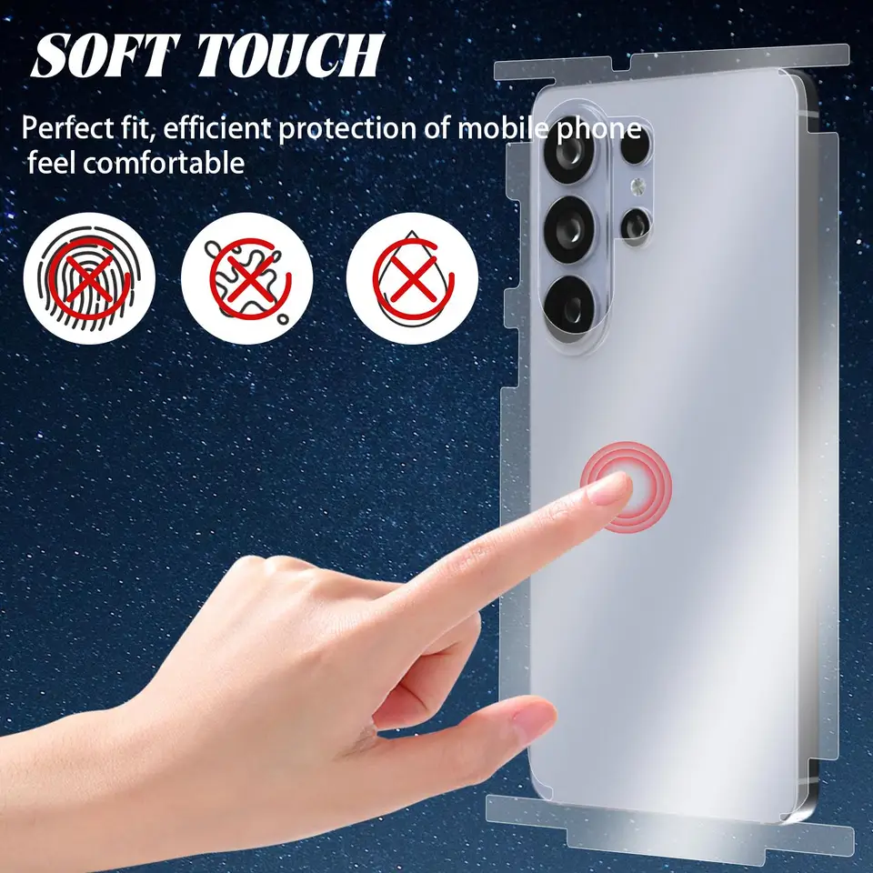 Para Samsung Galaxy S26 Ultra Plus S26U HD Marco Lateral Trasero Película Protectora de Cobertura Completa para S26Ultra Borde Mate Película de Hidrogel 4