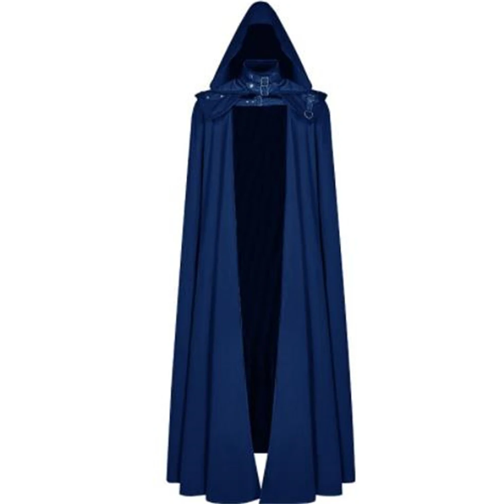 

Medieval Cloak Hooded Coat Women Vintage Gothic Cape Coat Long Trench Halloween Ghost Devil Cosplay Costume Wizard Death Cloak