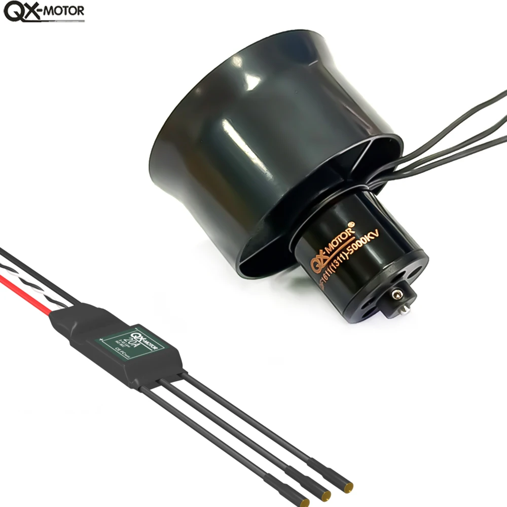 QX-MOTOR 30mm EDF ventilador de conducto de 6 aspas con Motor sin escobillas QF1611 uso 20A ESC / 40A ESC para piezas de drones multirotor RC piezas de juguete