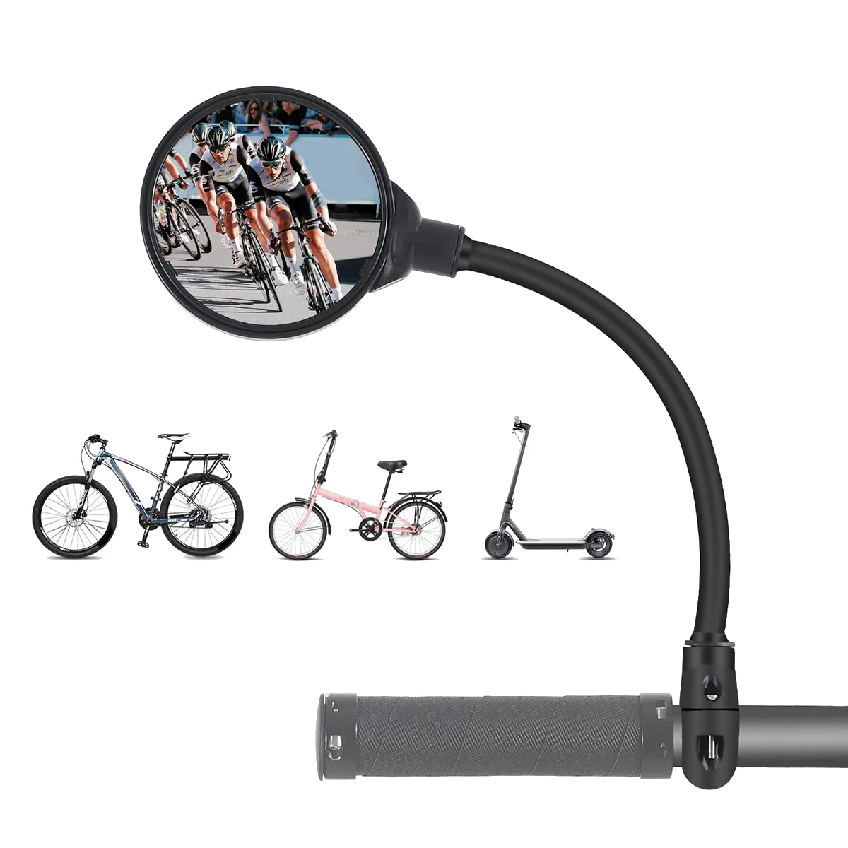 【STOCK】Bike Mirror,Adjustable Rotatable Bicycle Handlebars Mirrors,Convex Bicycle Rearview Mirror,for Electric Bike MTB