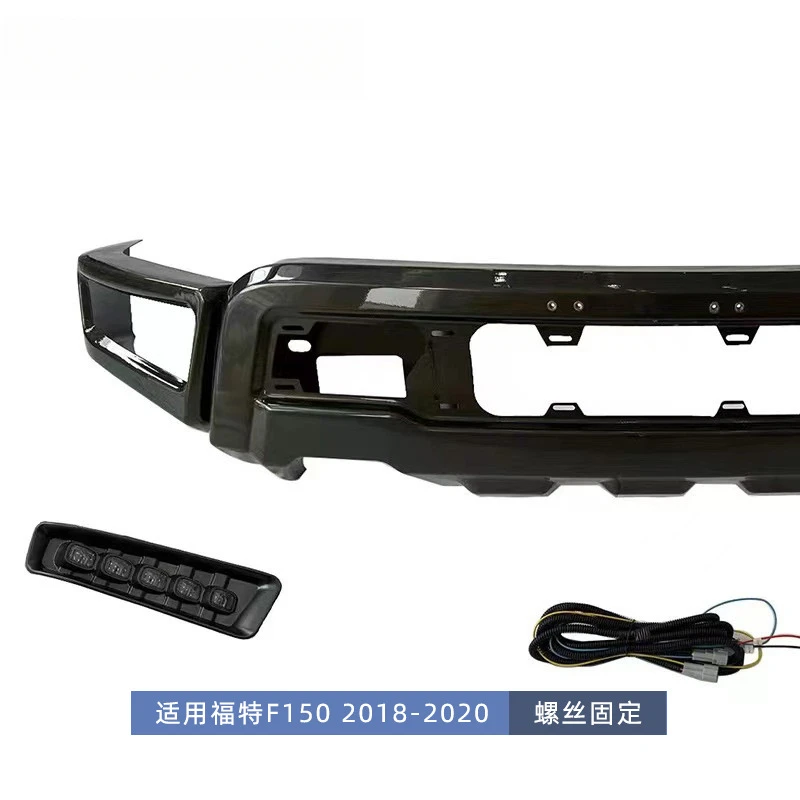 Suitable for 18-20 F150 Bumper FORD F150 Modified with LED Lights Raptor Front Guard