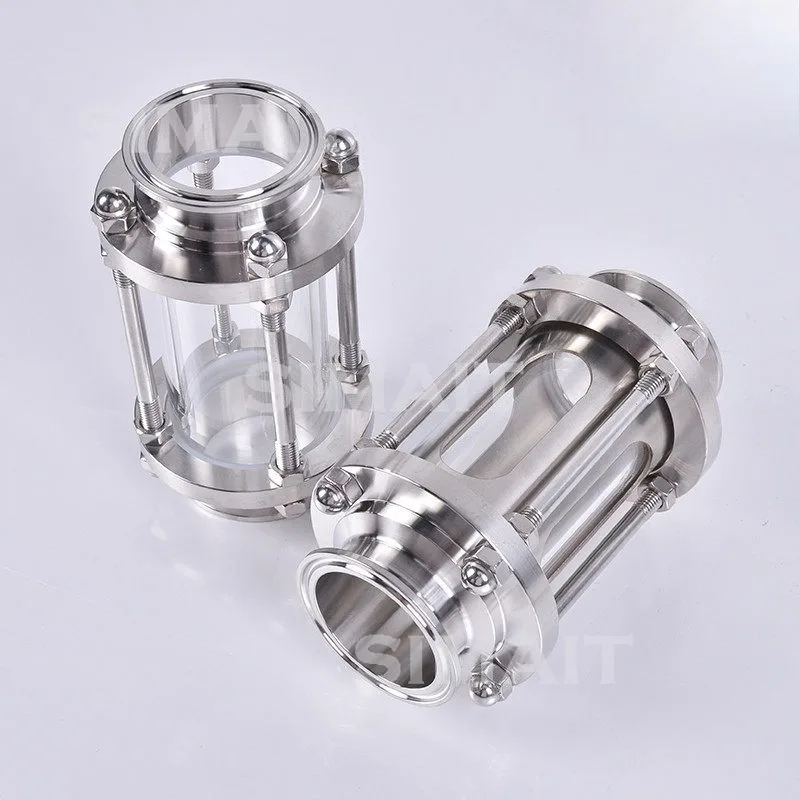 304 Stainless Steel Through-pipe Sight Glass, Sanitary Quick-loading Sight Glass
